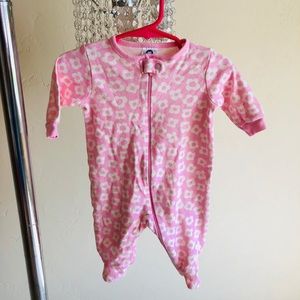 GERBER ORGANIC PINK FLORAL ONESIE